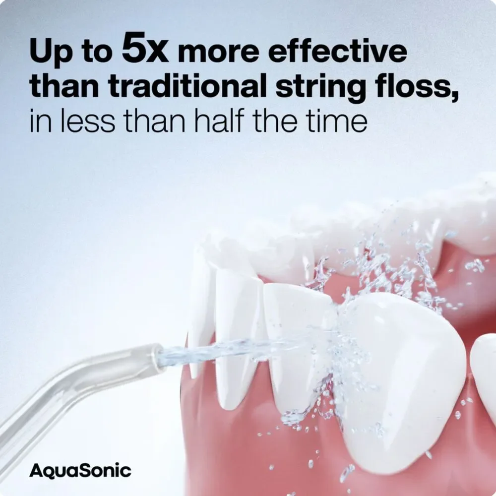 NIB Aquasonic Elite Rechargeable Water Flosser Oral Irrigator in Black